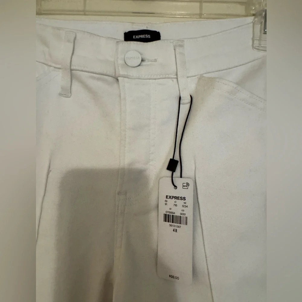 Express White High-Waist Bootcut Jeans NWTs - Picture 3 of 4